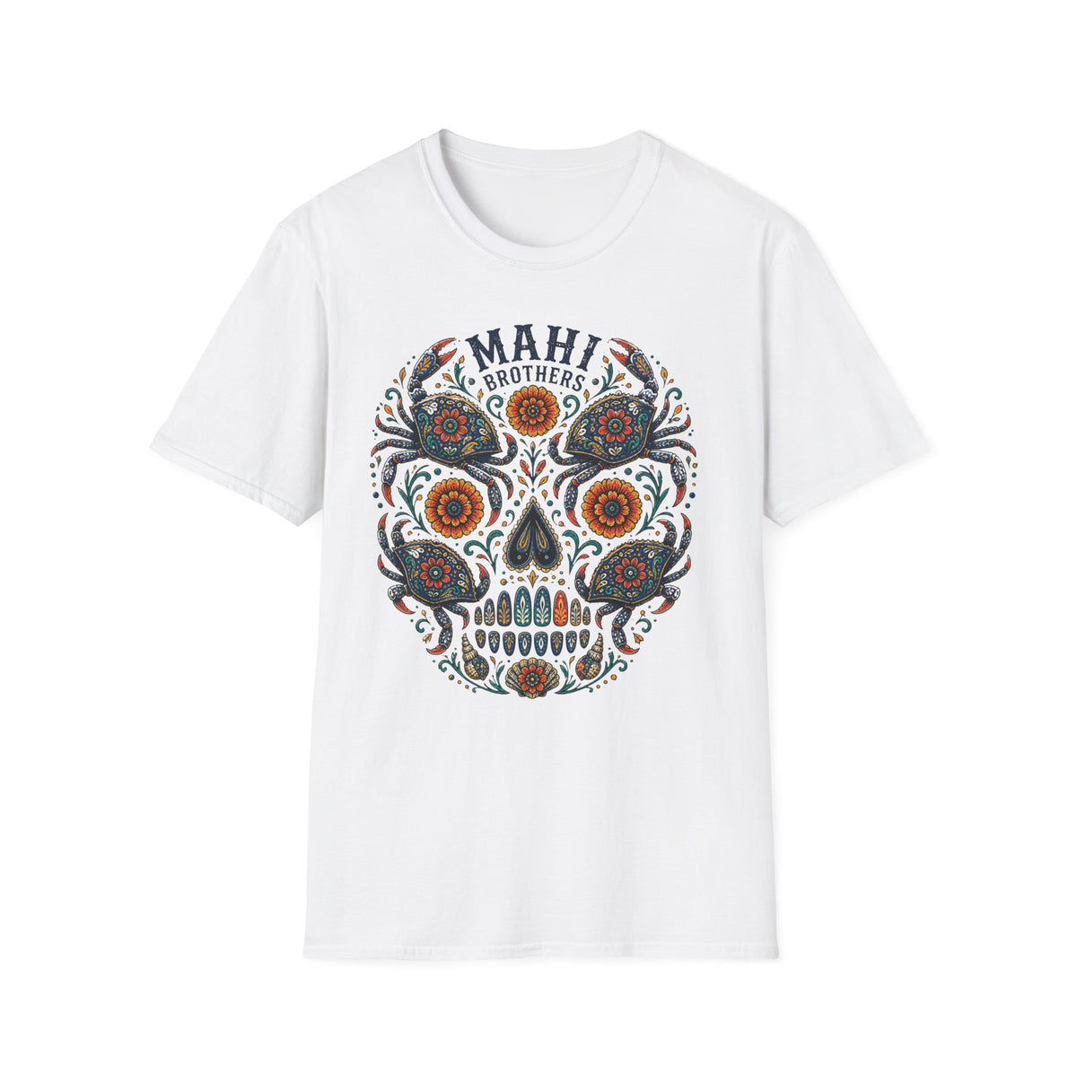 Sugar Skull T-Shirt – Floral Día de los Muertos Graphic Tee